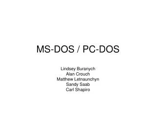 MS-DOS / PC-DOS