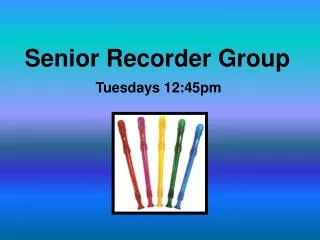 Senior Recorder Group