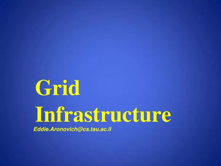 grid infrastructure