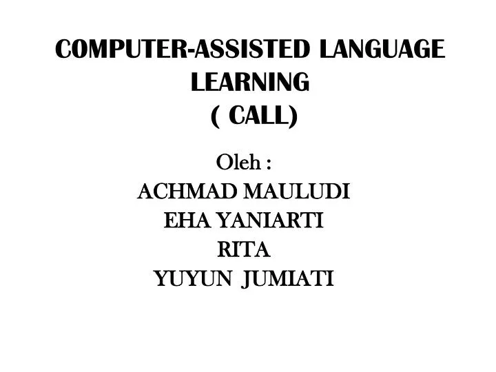 c0mputer assisted language learning call