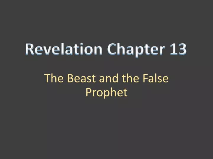 the beast and the false prophet