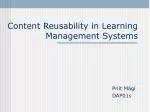 Content Reusability in Learning Management Systems - slide 1