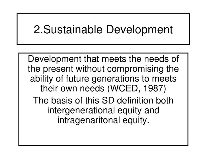 2 sustainable development