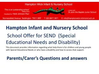 Hampton Infant and Nursery School