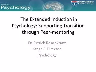 The Extended Induction in Psychology: Supporting Transition through Peer-mentoring