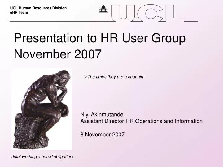 presentation to hr user group november 2007
