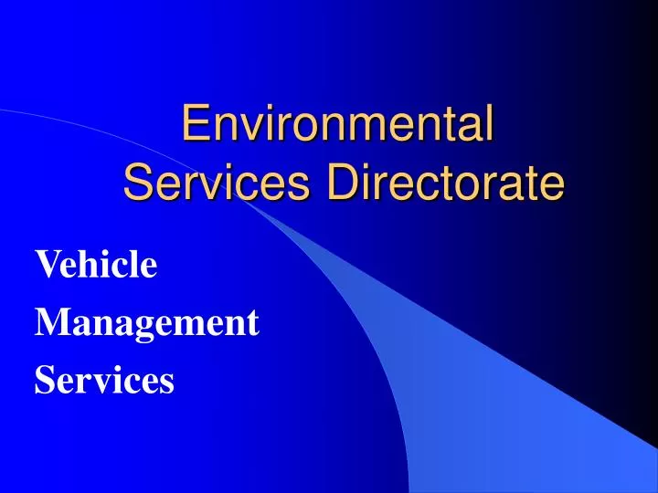 environmental services directorate