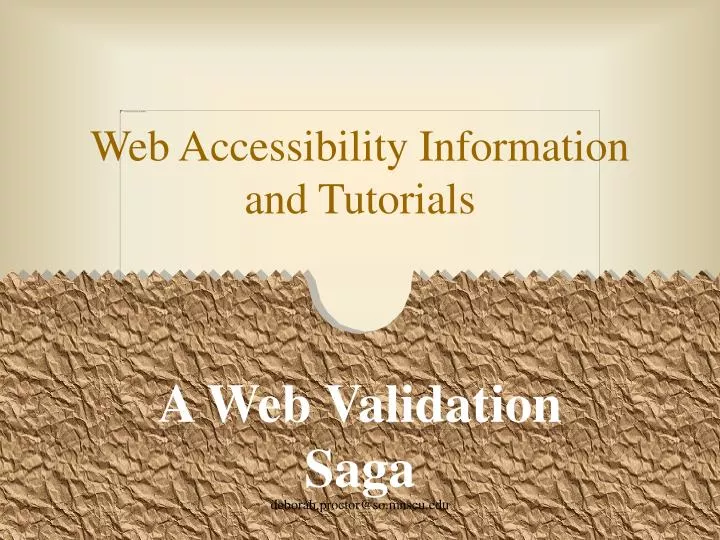 web accessibility information and tutorials
