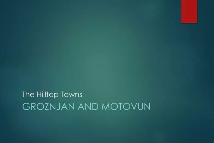 the hilltop towns