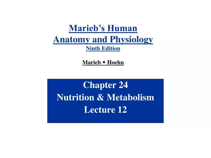 chapter 24 nutrition metabolism lecture 12