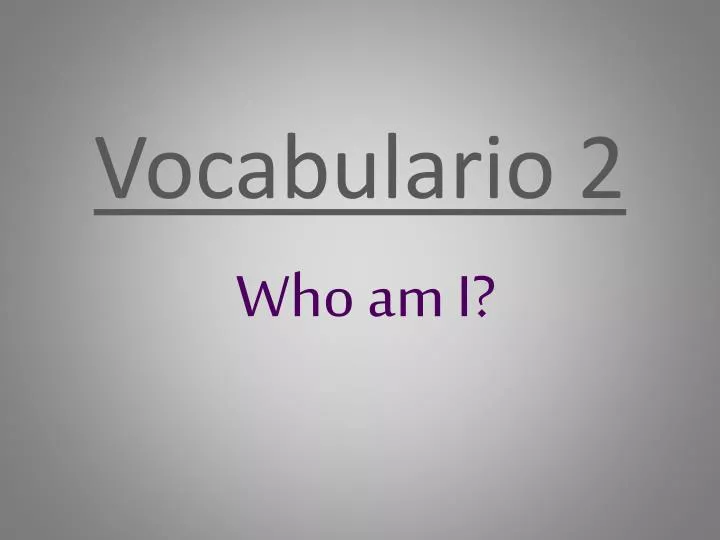 vocabulario 2