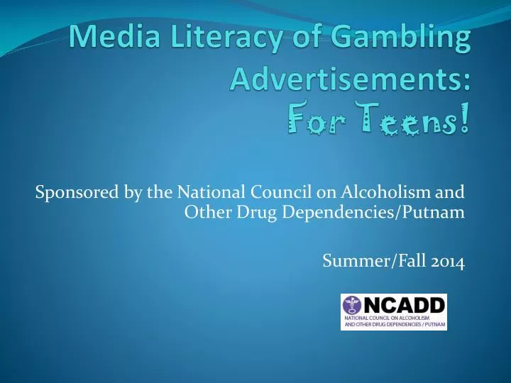 media literacy of gambling advertisements for teens