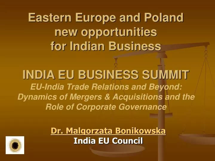 dr malgorzata bonikowska india eu council
