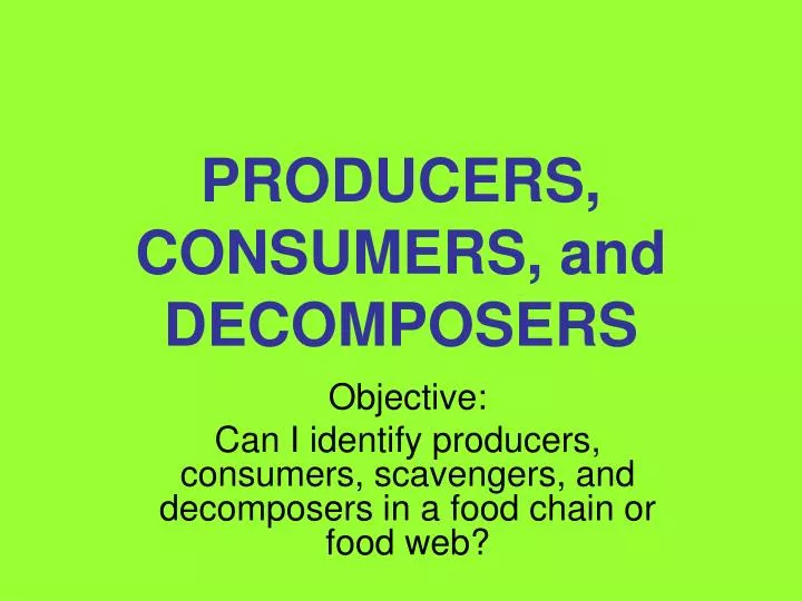 producers consumers and decomposers