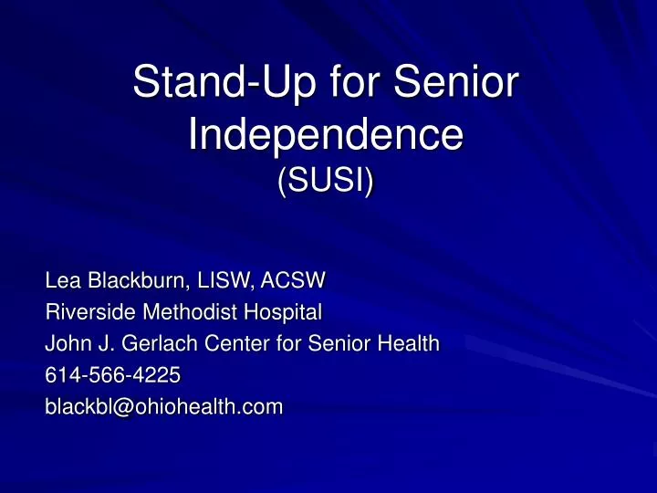 stand up for senior independence susi