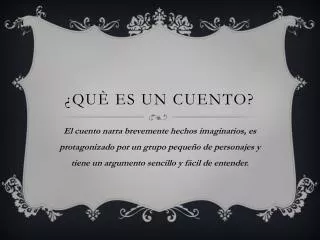 qu es un cuento