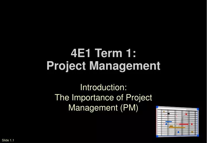 4e1 term 1 project management