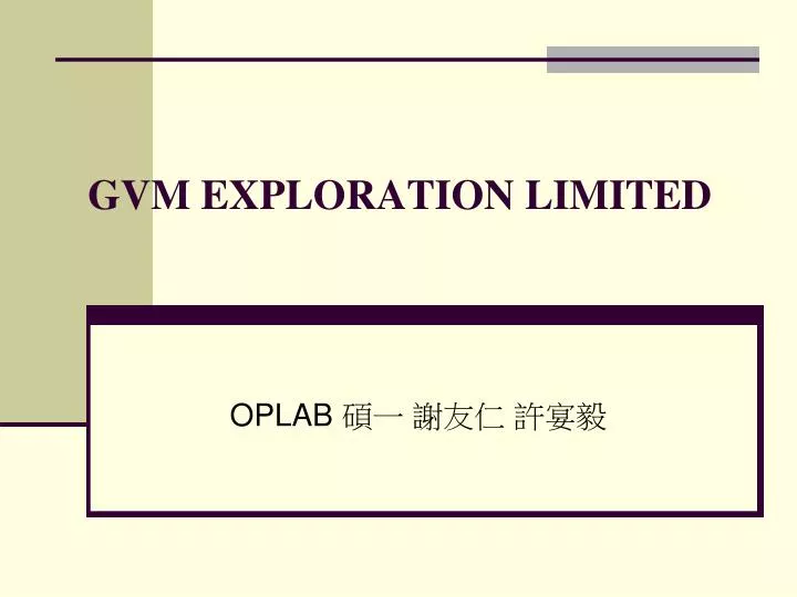 gvm exploration limited