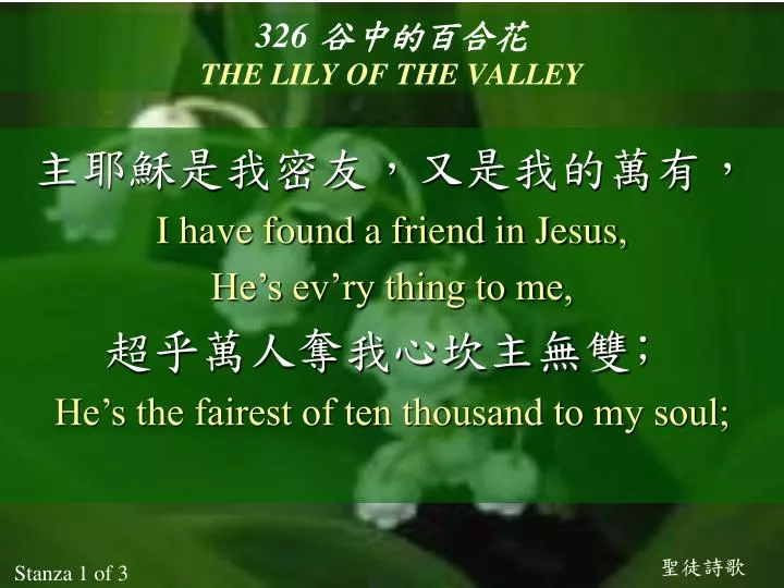 326 the lily of the valley