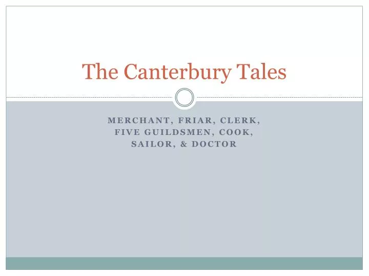 the canterbury tales