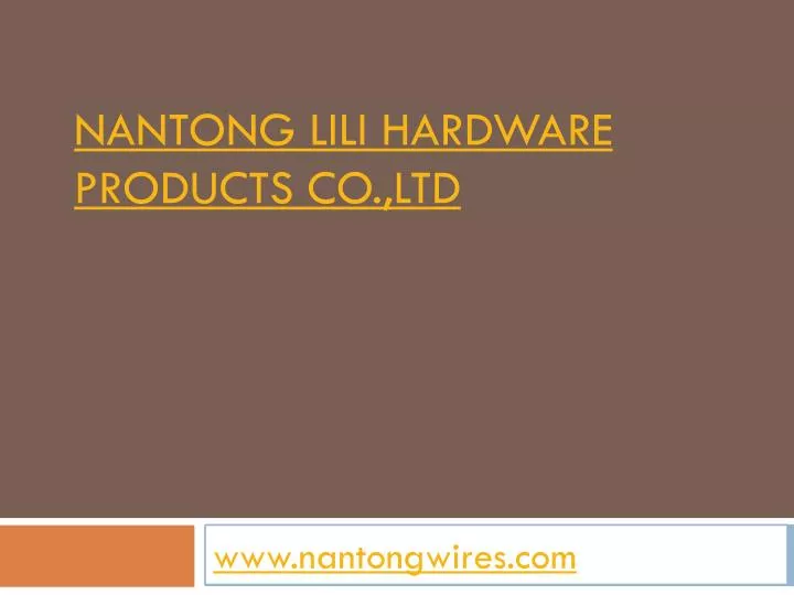 nantong lili hardware products co ltd