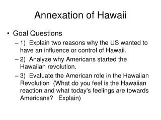 annexation of hawaii