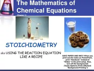 The Mathematics of Chemical Equations Chapter 11