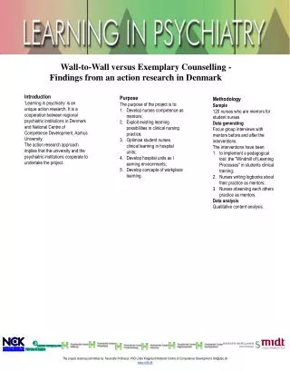 Wall-to-Wall versus Exemplary Counselling - Findings from an action research in Denmark