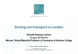 Sorting out transport in London