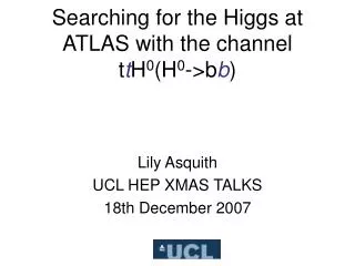 Searching for the Higgs at ATLAS with the channel t t H 0 (H 0 -&gt;b b )