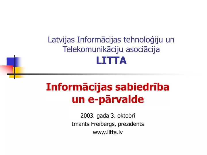 latvijas inform cijas tehnolo iju un telekomunik ciju asoci cija litta