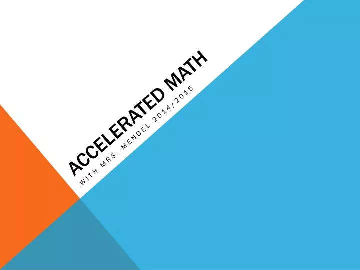 accelerated math