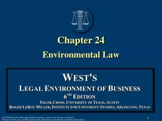 Chapter 24 Environmental Law