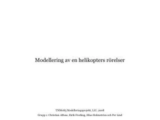 modellering av en helikopters r relser