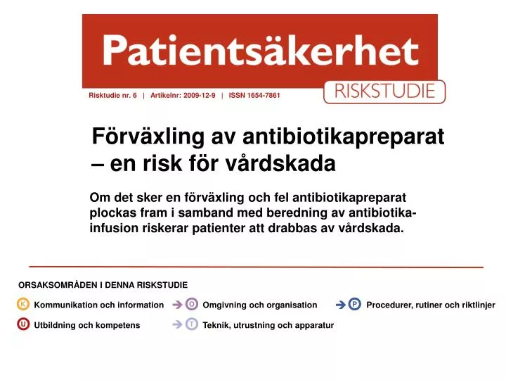 f rv xling av antibiotikapreparat en risk f r v rdskada