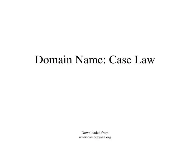 domain name case law