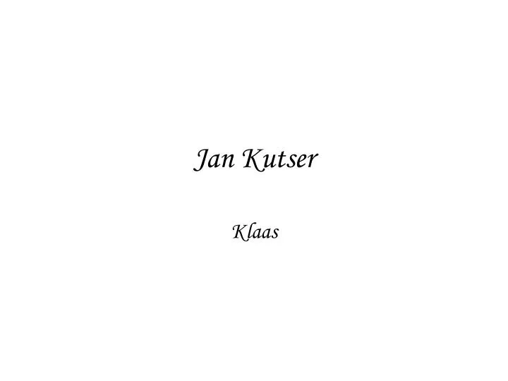 jan kutser