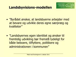 landsbyvisions modellen