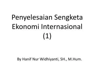 PPT - PENYELESAIAN SENGKETA PowerPoint Presentation, Free Download - ID ...