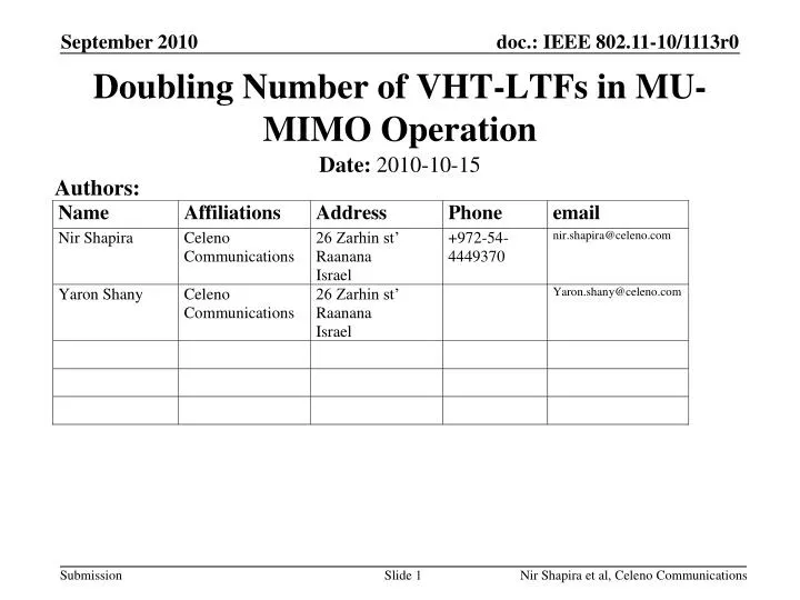 doubling number of vht ltfs in mu mimo operation