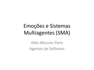 emo es e sistemas multiagentes sma