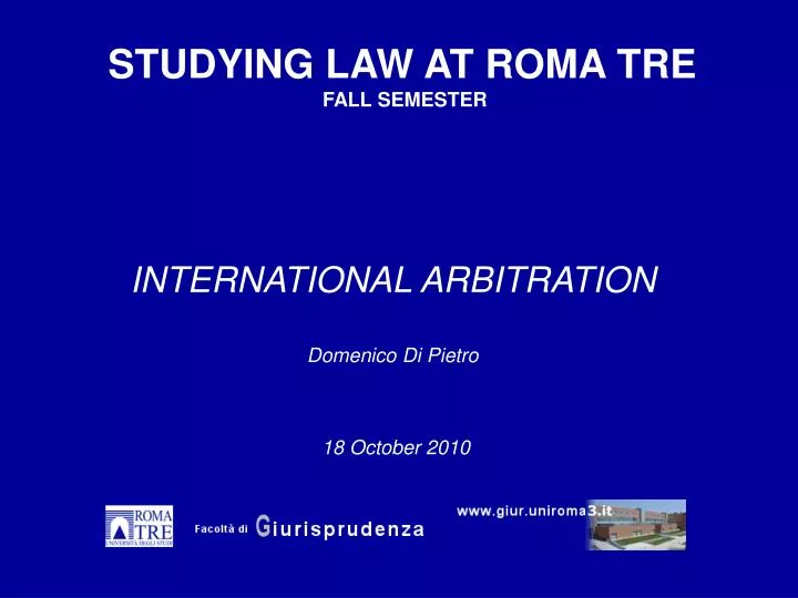 international arbitration domenico di pietro