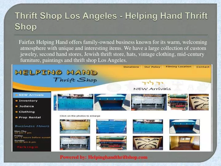 thrift shop los angeles helping hand thrift shop