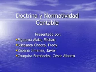doctrina y normatividad contable