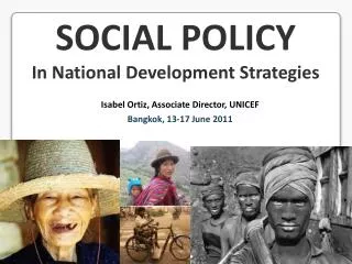 SOCIAL POLICY In National Development Strategies