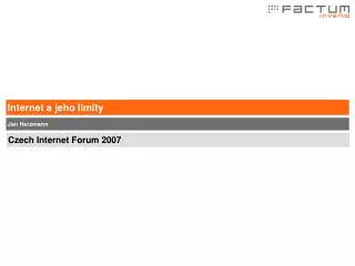 internet a jeho limity
