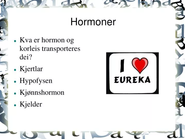 hormoner