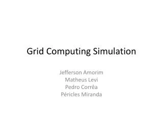 grid computing simulation