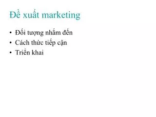 xu t marketing