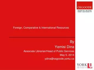 Foreign, Comparative &amp; International Resources